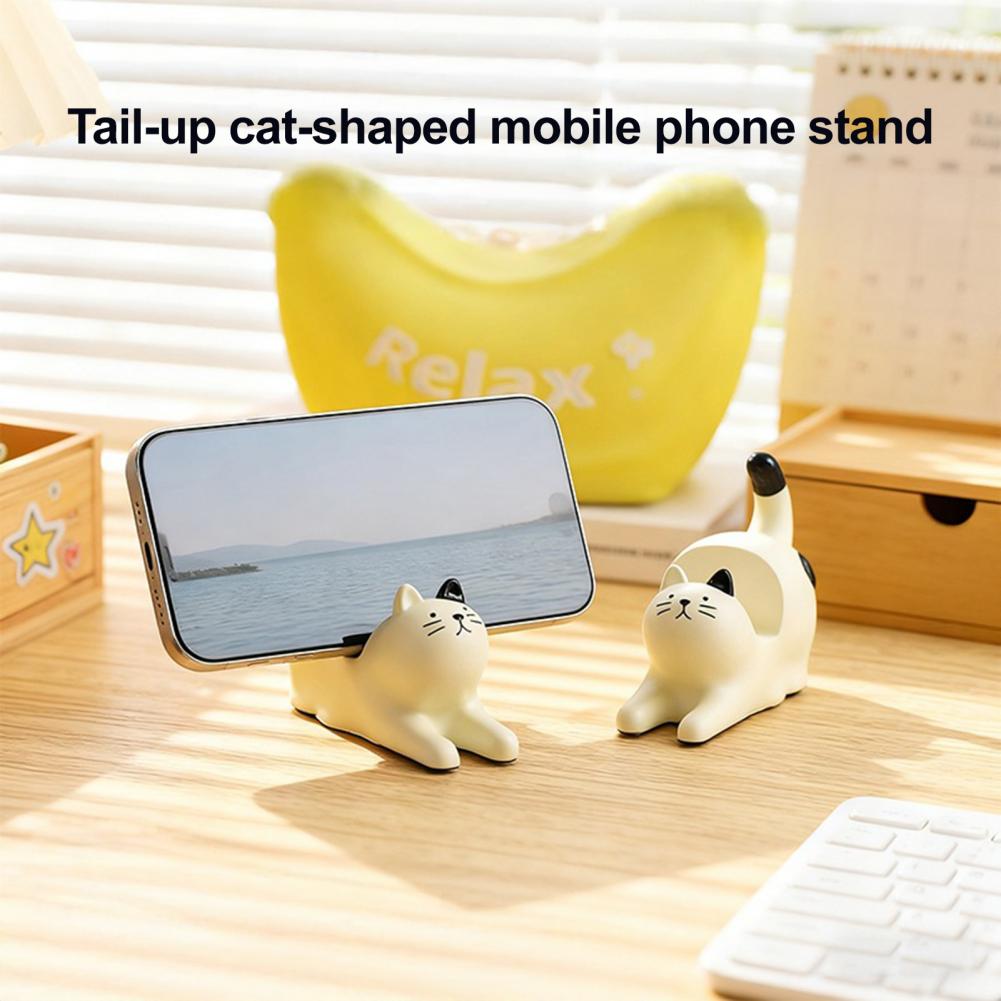 Home Office With View - Cute Cat Desk Accessory Cute Cat