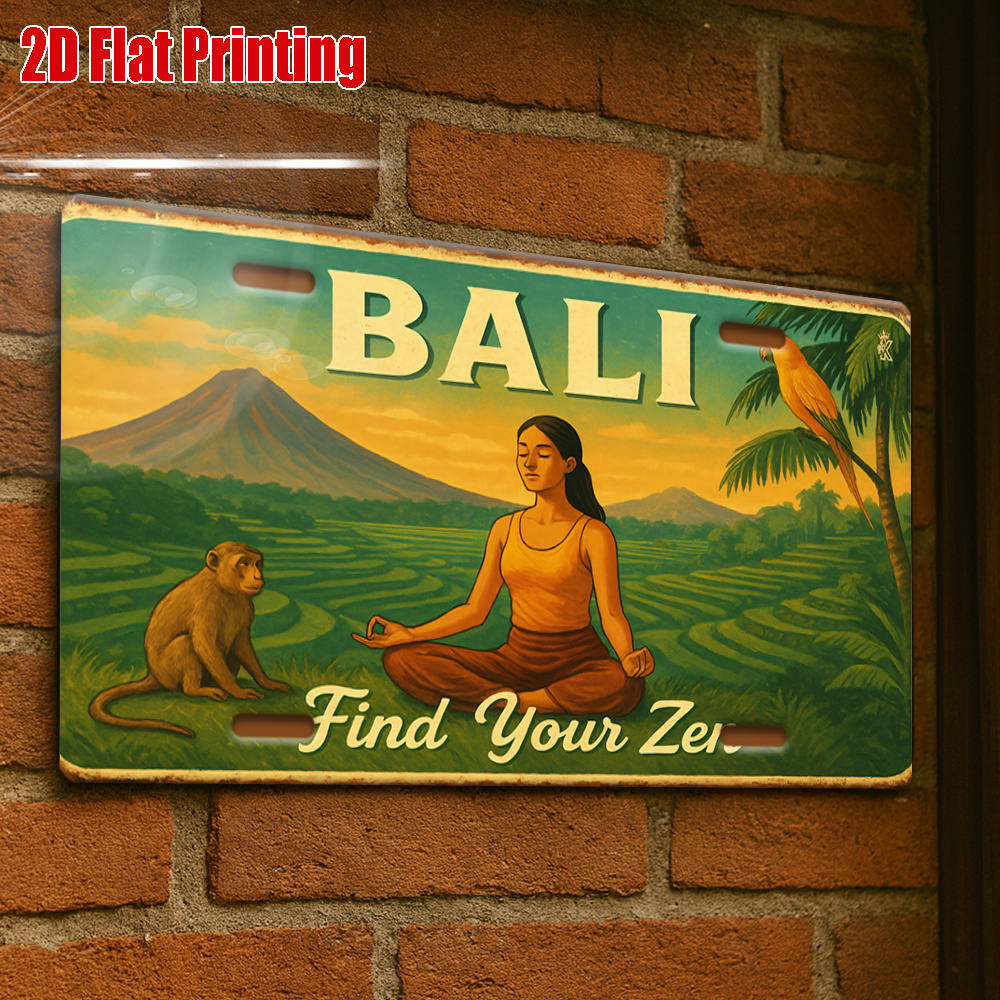 Home Office Bali - BALI Find Your Zen License Plate