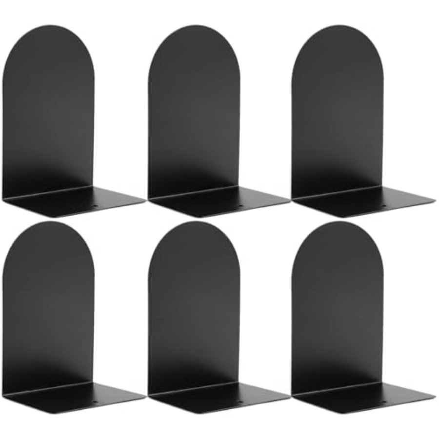 Home Office With Bookshelves - Metal Book Ends for Shelves -