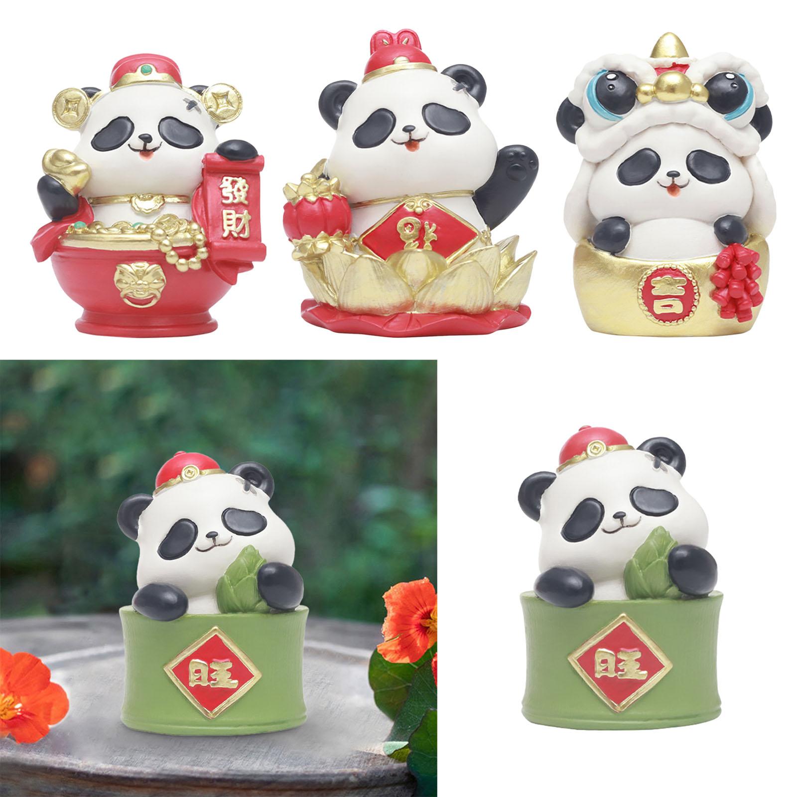Home Office 2024 - Adorable Panda Figurine Table Ornament for
