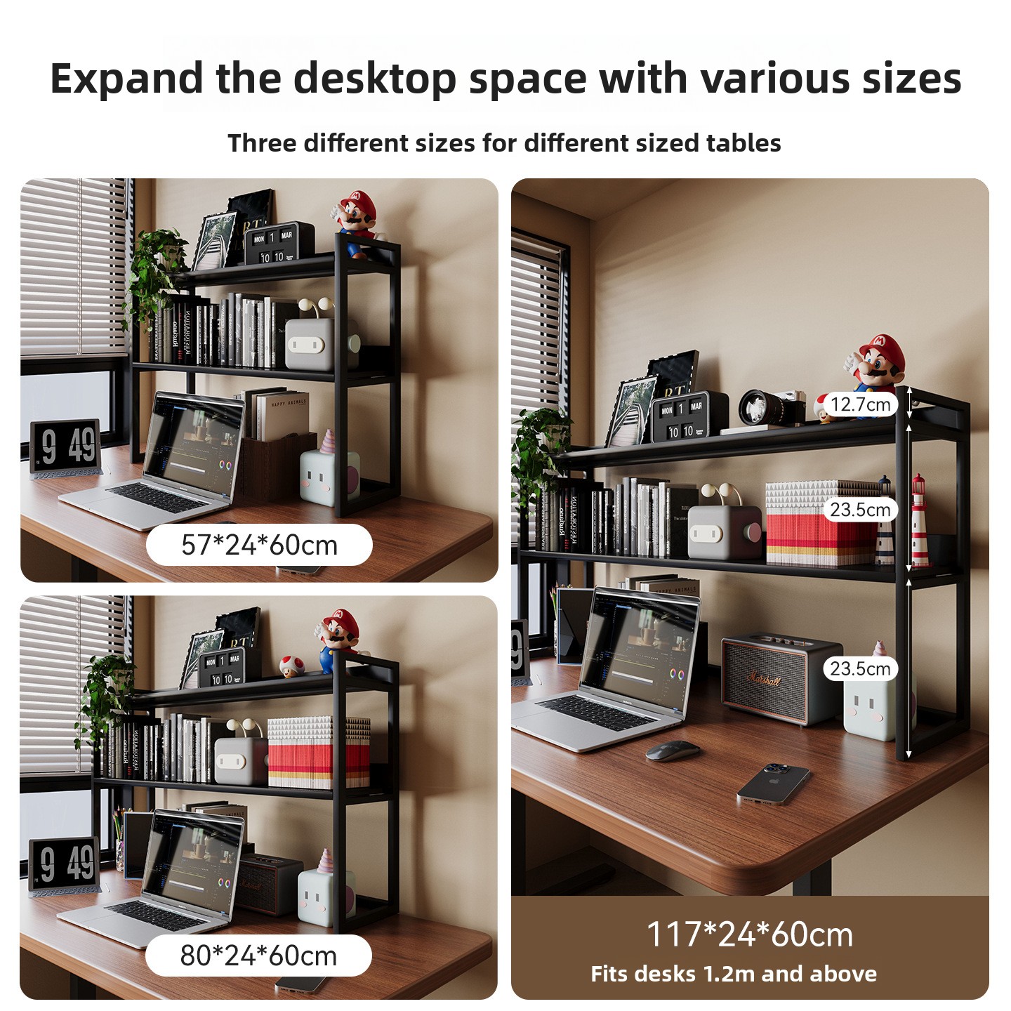 Desk Shelf Organizer 3-Tier Ve - مراجعة Home Office With Bookshelves وسعره