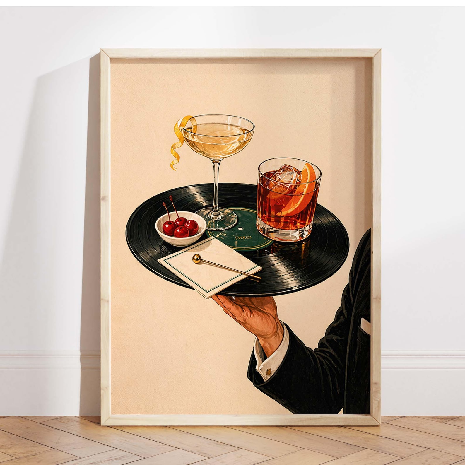 Vintage Vinyl Record Cocktail  - مراجعة Home Office Youtube وسعره