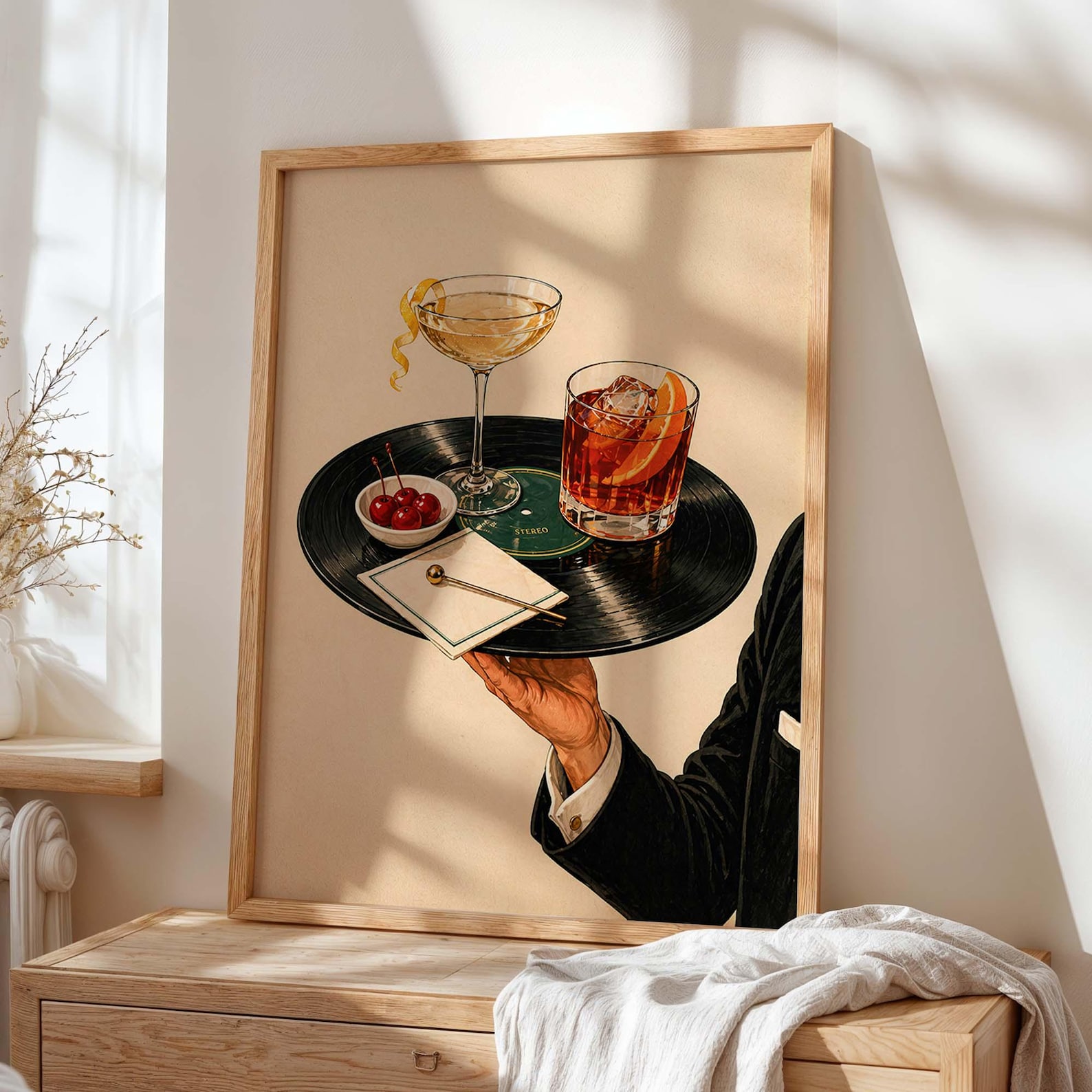 Vintage Vinyl Record Cocktail  - مراجعة Home Office Youtube وسعره