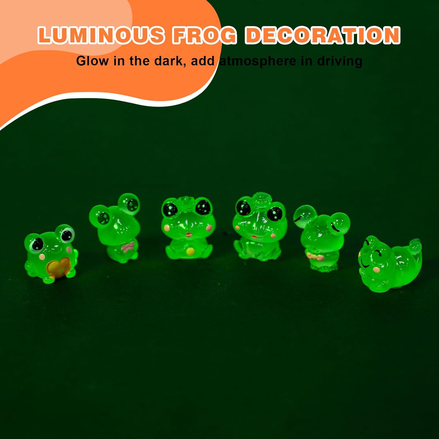 6PCS Fun Luminous Frog Car Das - مراجعة Home Office With View وسعره