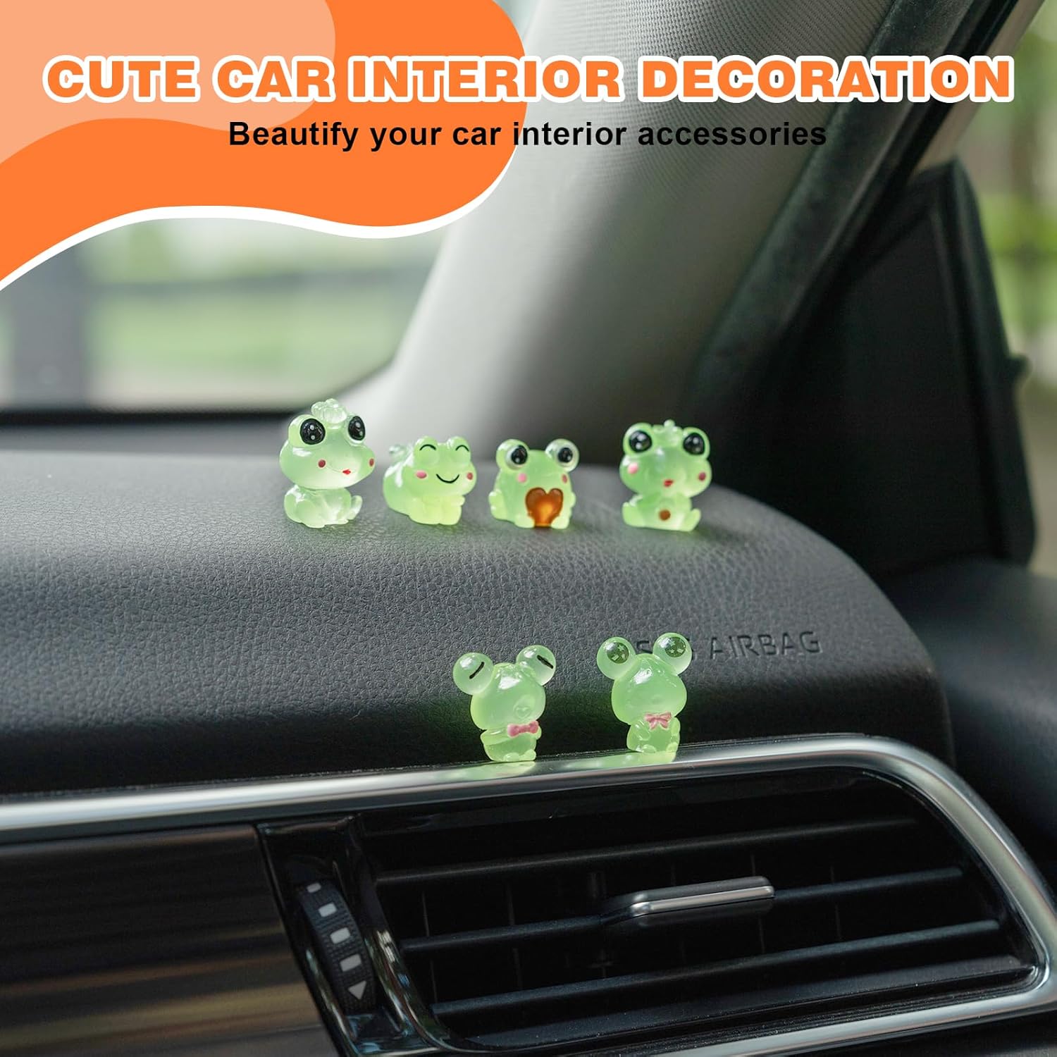 6PCS Fun Luminous Frog Car Das - مراجعة Home Office With View وسعره