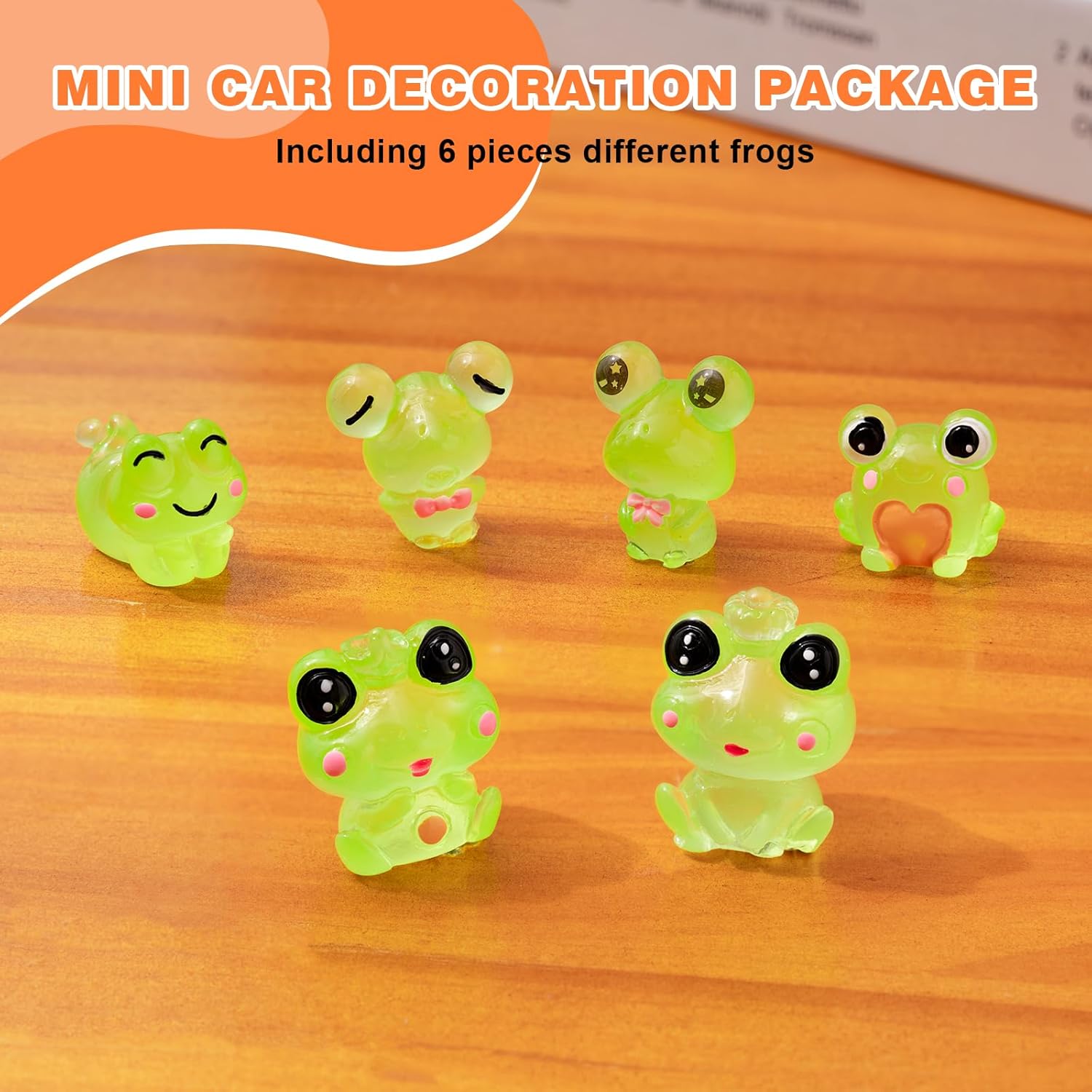 6PCS Fun Luminous Frog Car Das - مراجعة Home Office With View وسعره