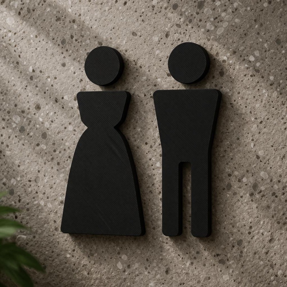 Minimalist 3D Printed Male Fem - مراجعة Home Office Icon وسعره