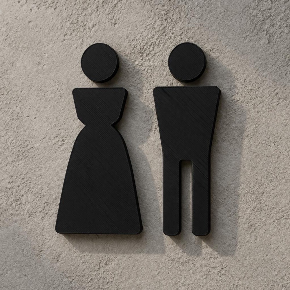 Minimalist 3D Printed Male Fem - مراجعة Home Office Icon وسعره