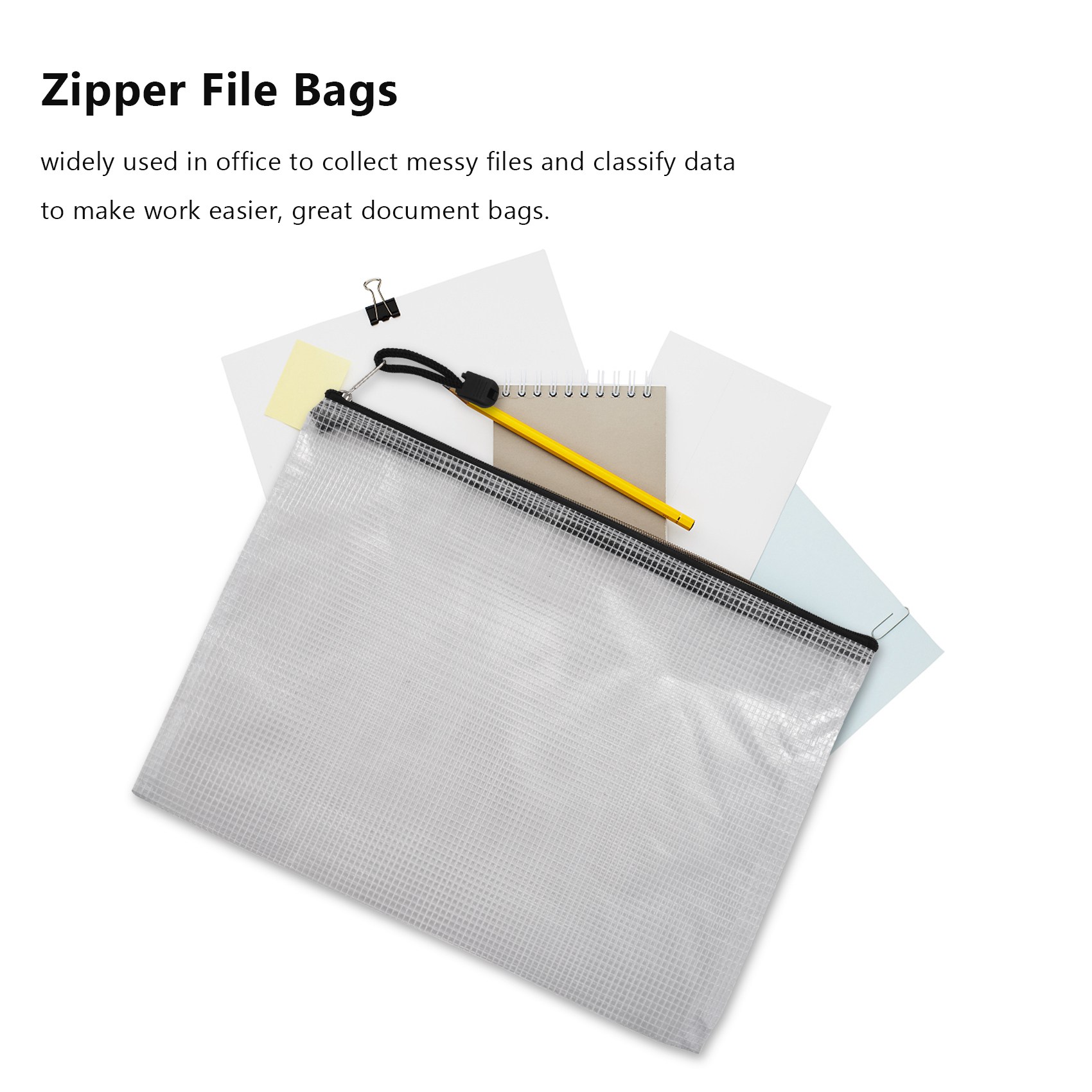 20Pcs B5 Zipper Document Pouch - مراجعة Home Office Bagas وسعره