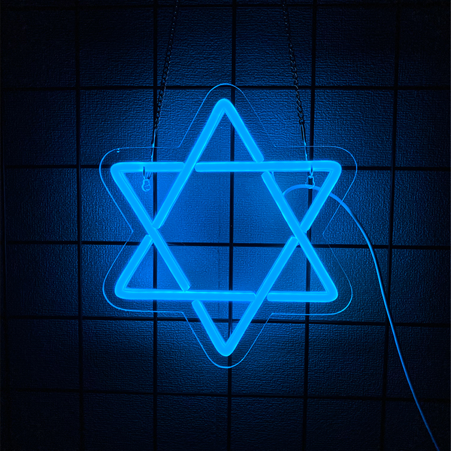 David Star Blue Led Neon Sign, - مراجعة Home Office Icon وسعره