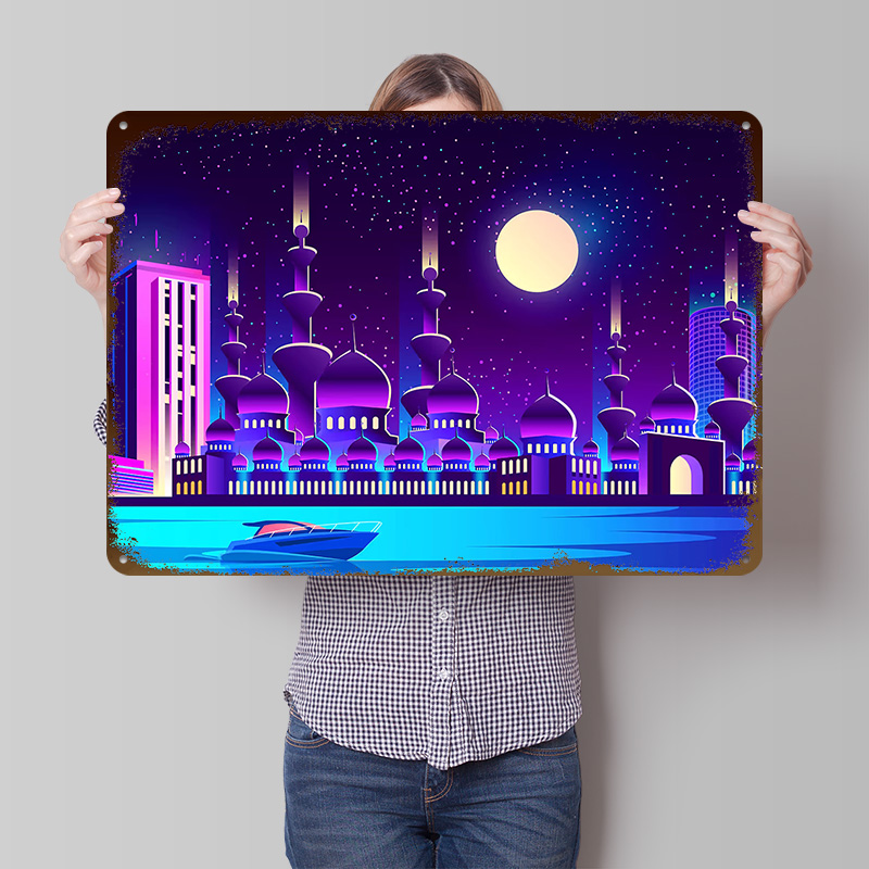 Synthwave Neon City Dubai Meta - مراجعة Home Office Dubai وسعره