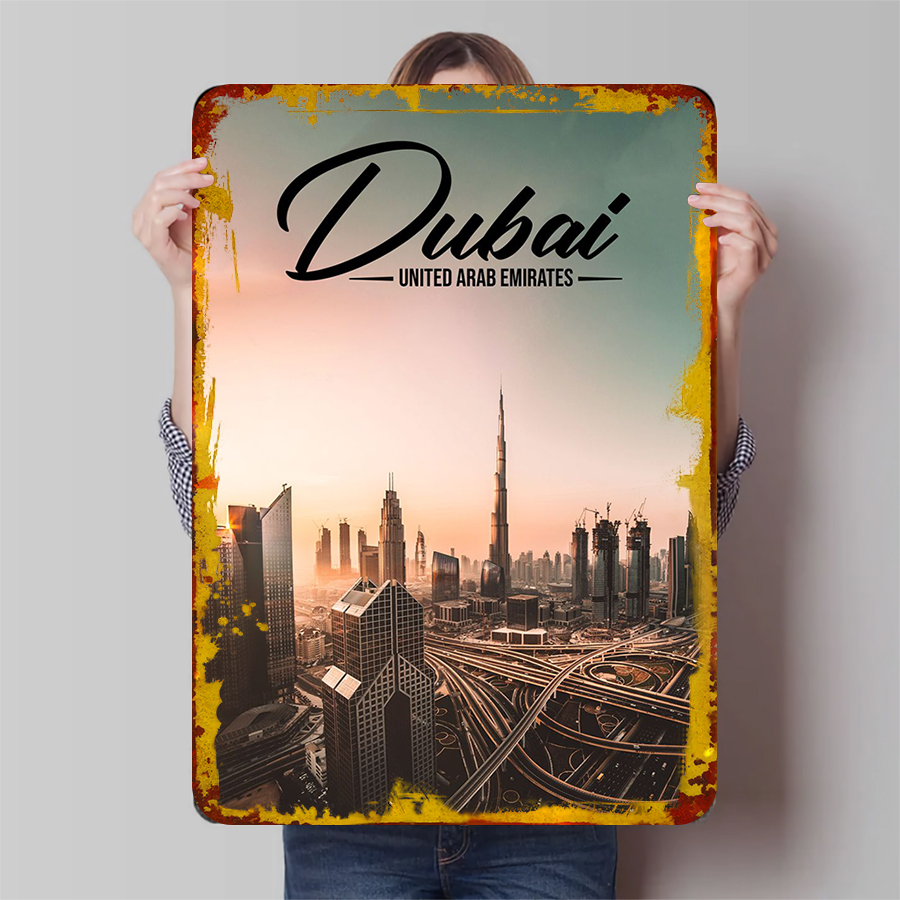 Dubai Cityscape Metal Wall Art - مراجعة Home Office Dubai وسعره