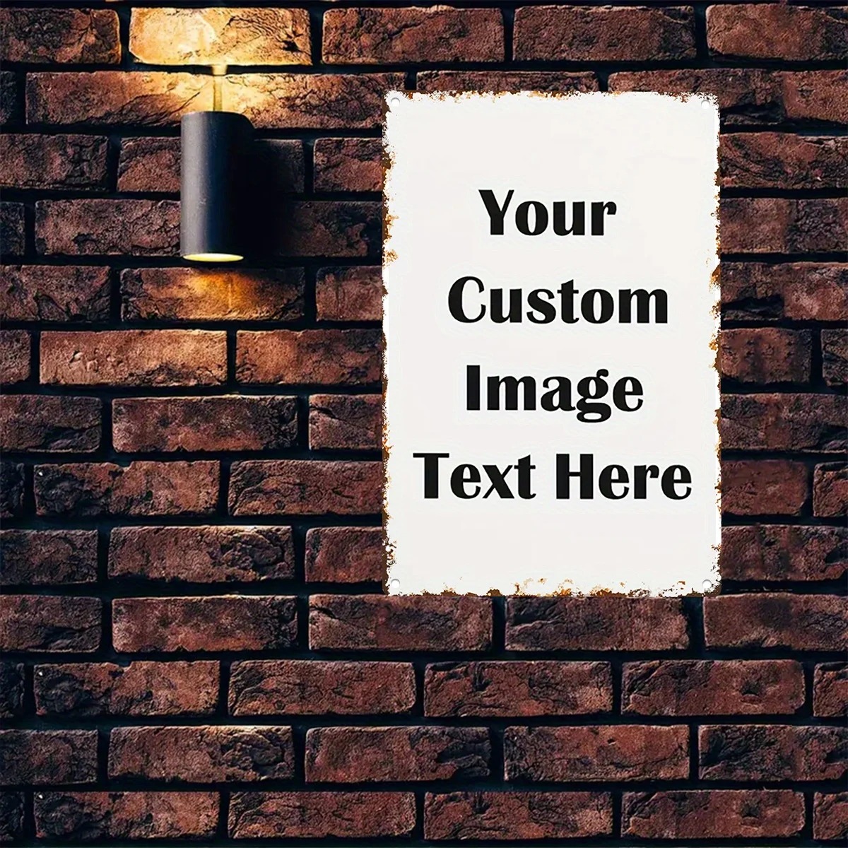 Custom Photo & Text Tin Sign - - مراجعة Home Office Design وسعره