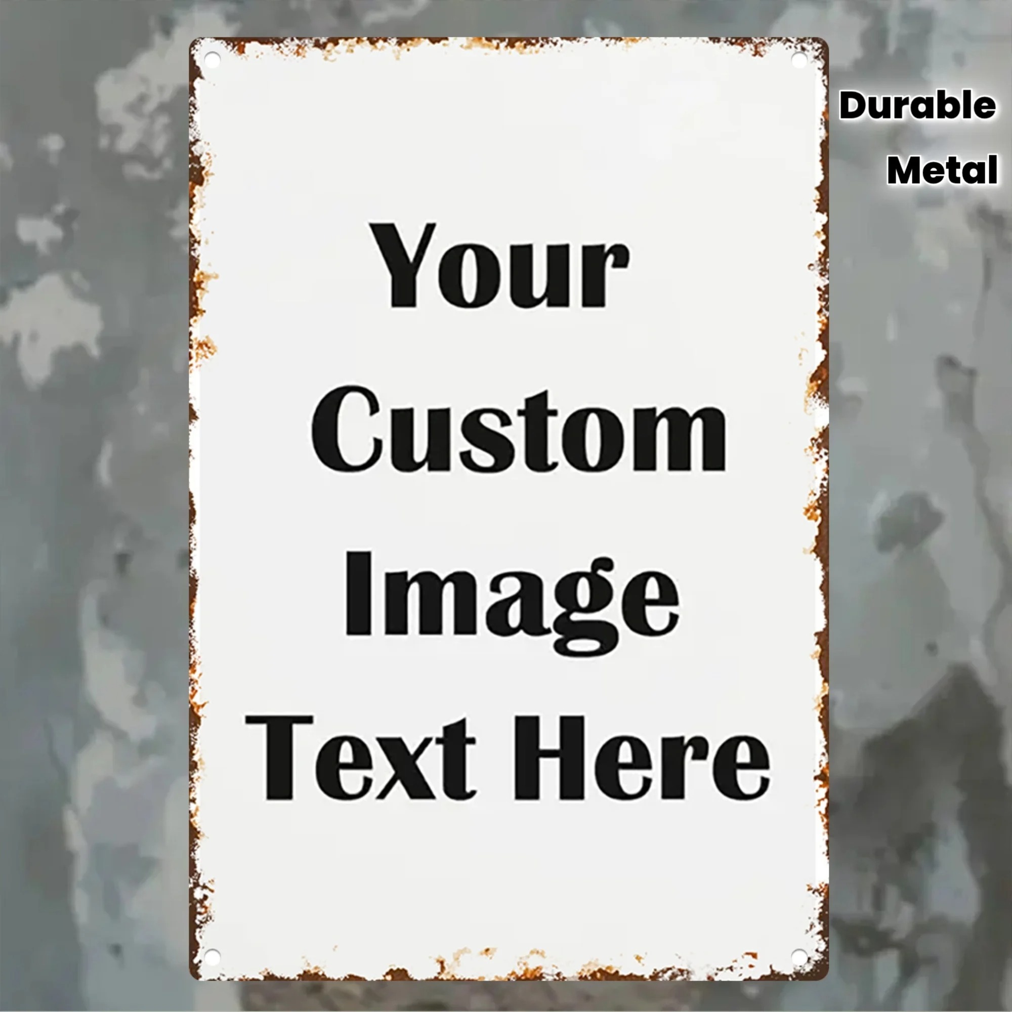 Custom Photo & Text Tin Sign - - مراجعة Home Office Design وسعره