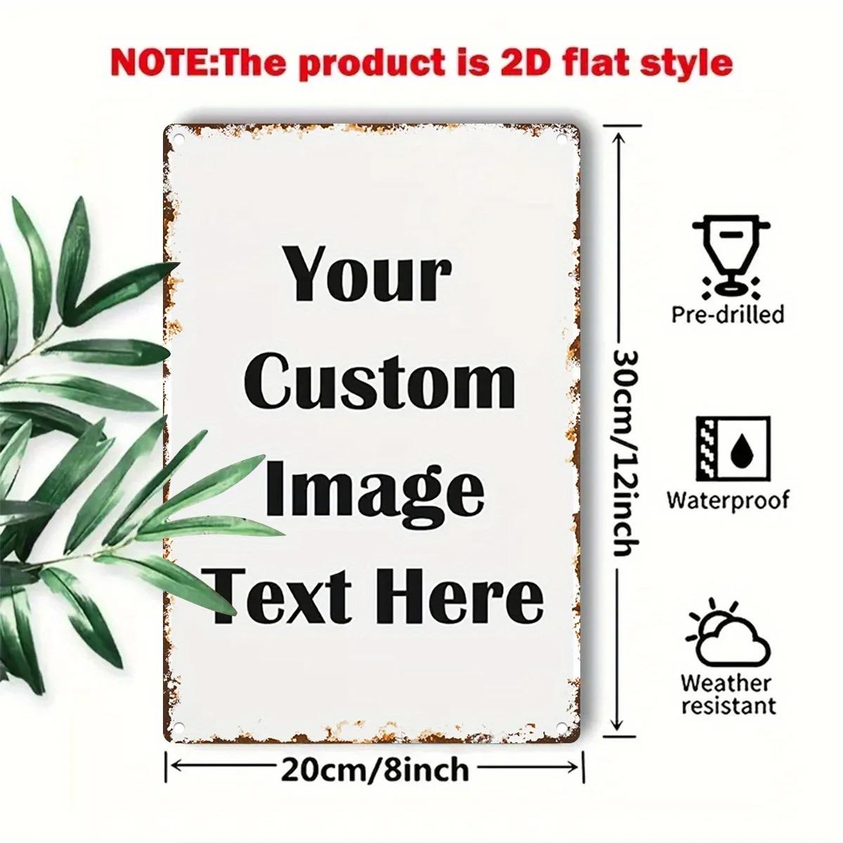 Custom Photo & Text Tin Sign - - مراجعة Home Office Design وسعره