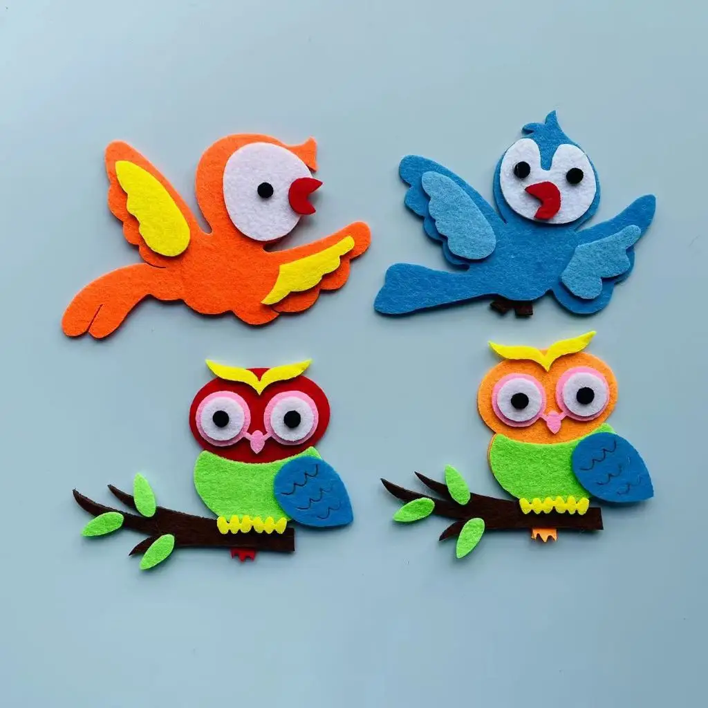 Felt animals Craft 3D Wall Dec - مراجعة Home Office Layout وسعره