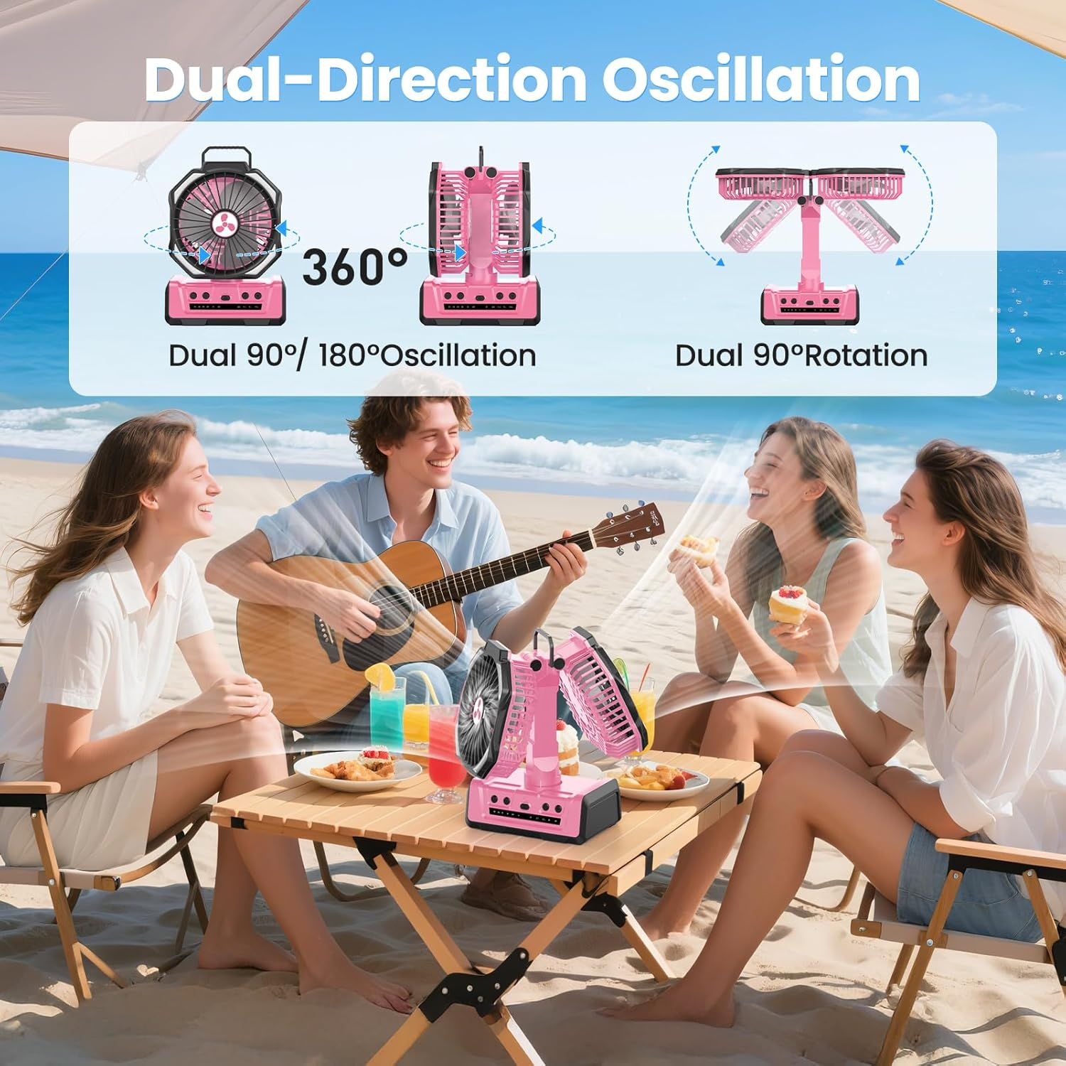 Portable Oscillating Fan Batte - مراجعة Home Office Layout وسعره