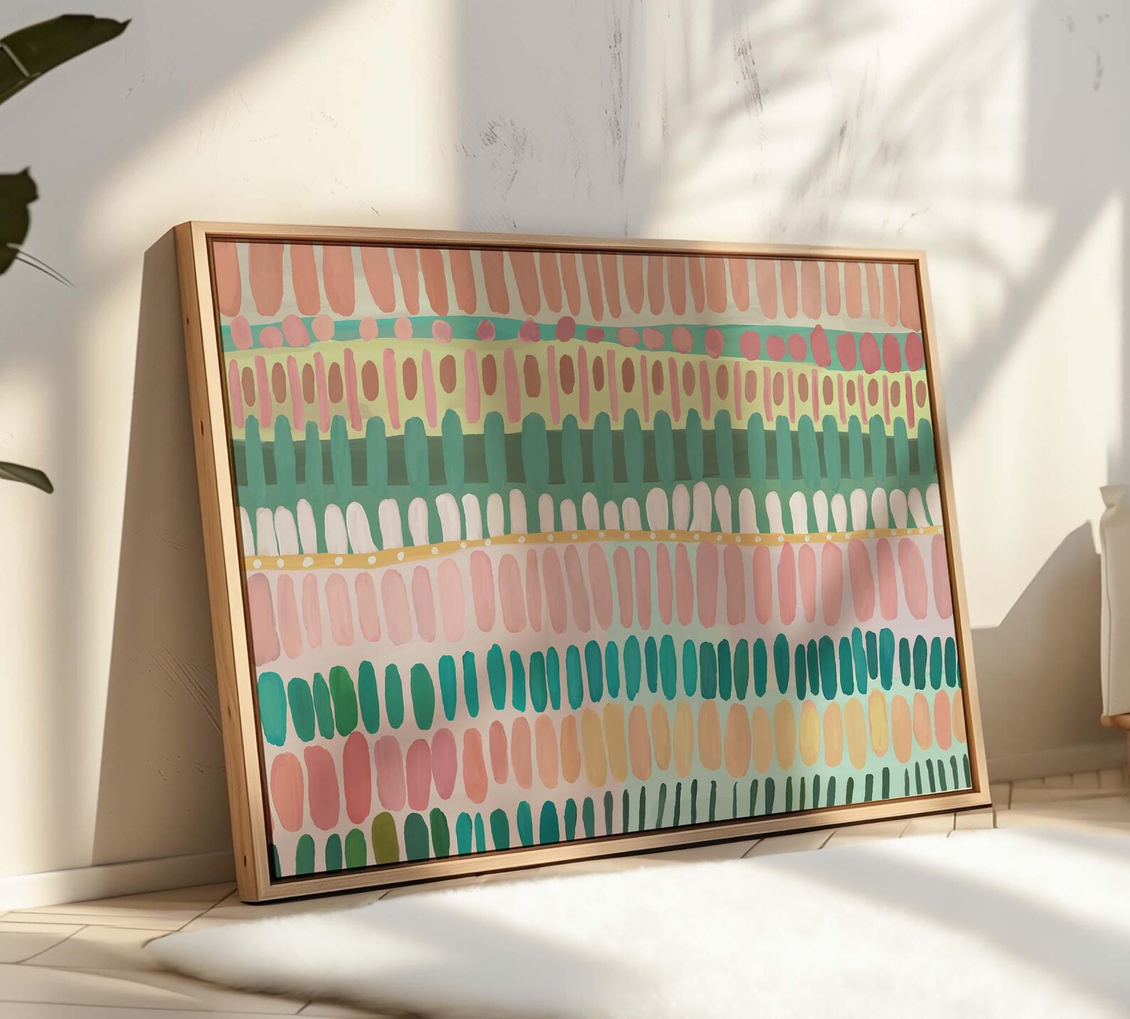 Modern Abstract Boho Pink and  - مراجعة Home Office Youtube وسعره