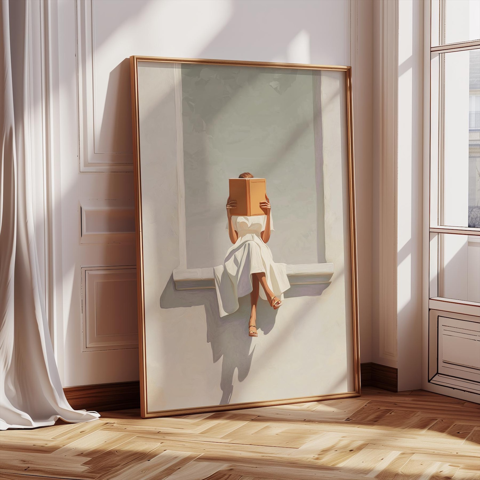 Modern Abstract Woman Reading  - مراجعة Home Office Youtube وسعره