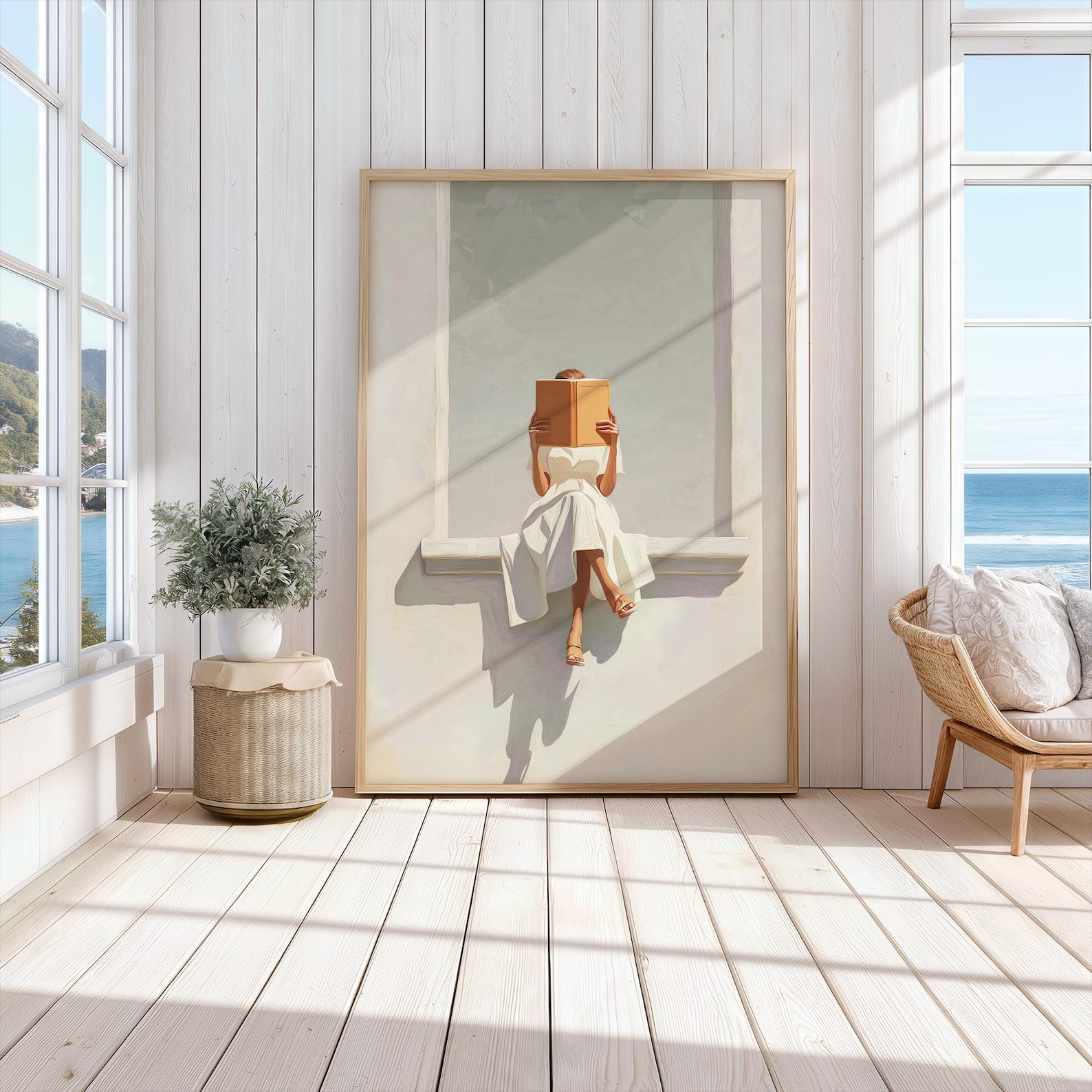 Modern Abstract Woman Reading  - مراجعة Home Office Youtube وسعره