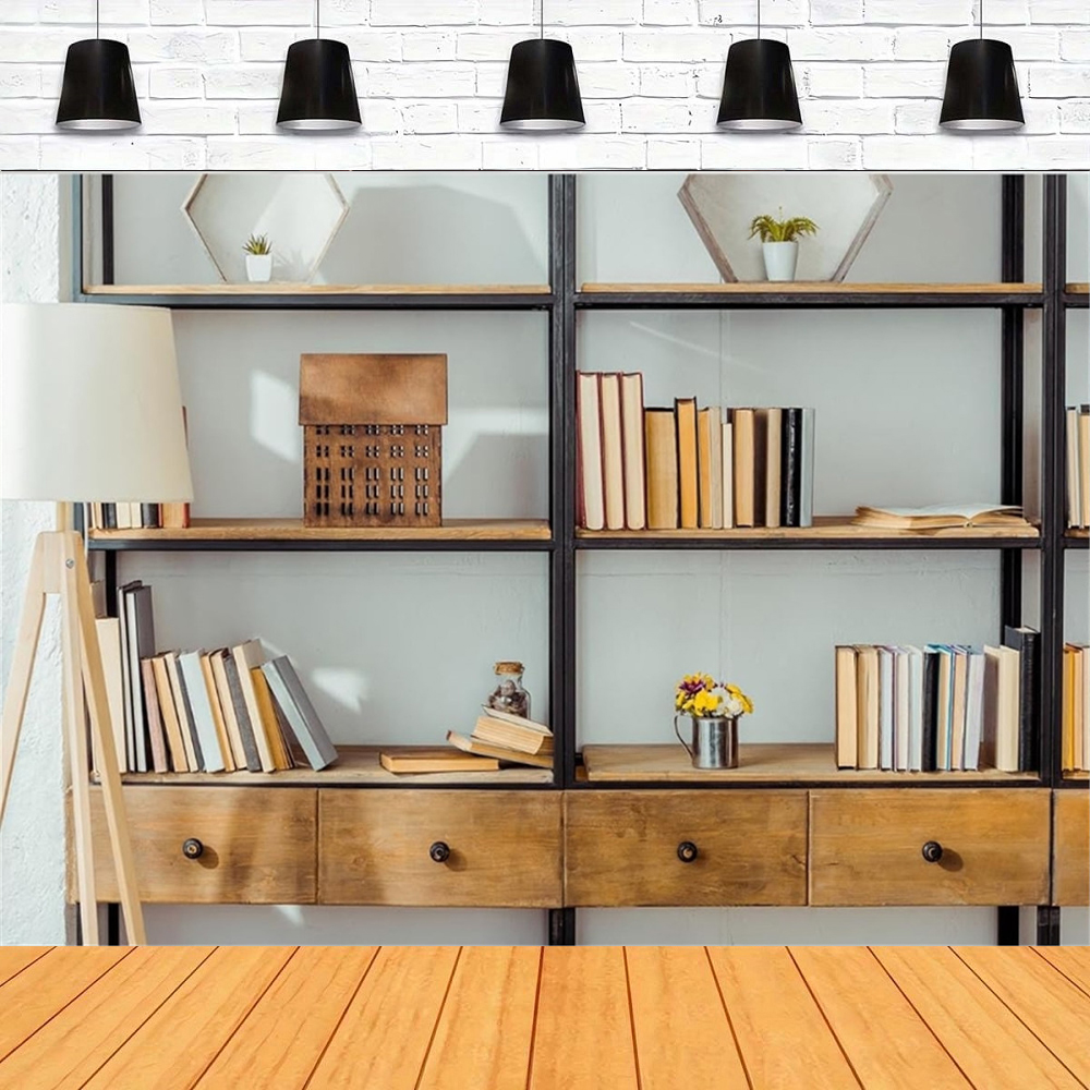 Living Room Bookshelf Backdrop - مراجعة Home Office Background For Zoom وسعره