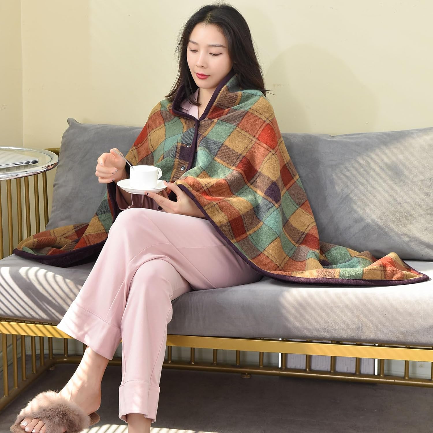 Wearable Blanket Throw Plush F - مراجعة Home Office With Sofa وسعره