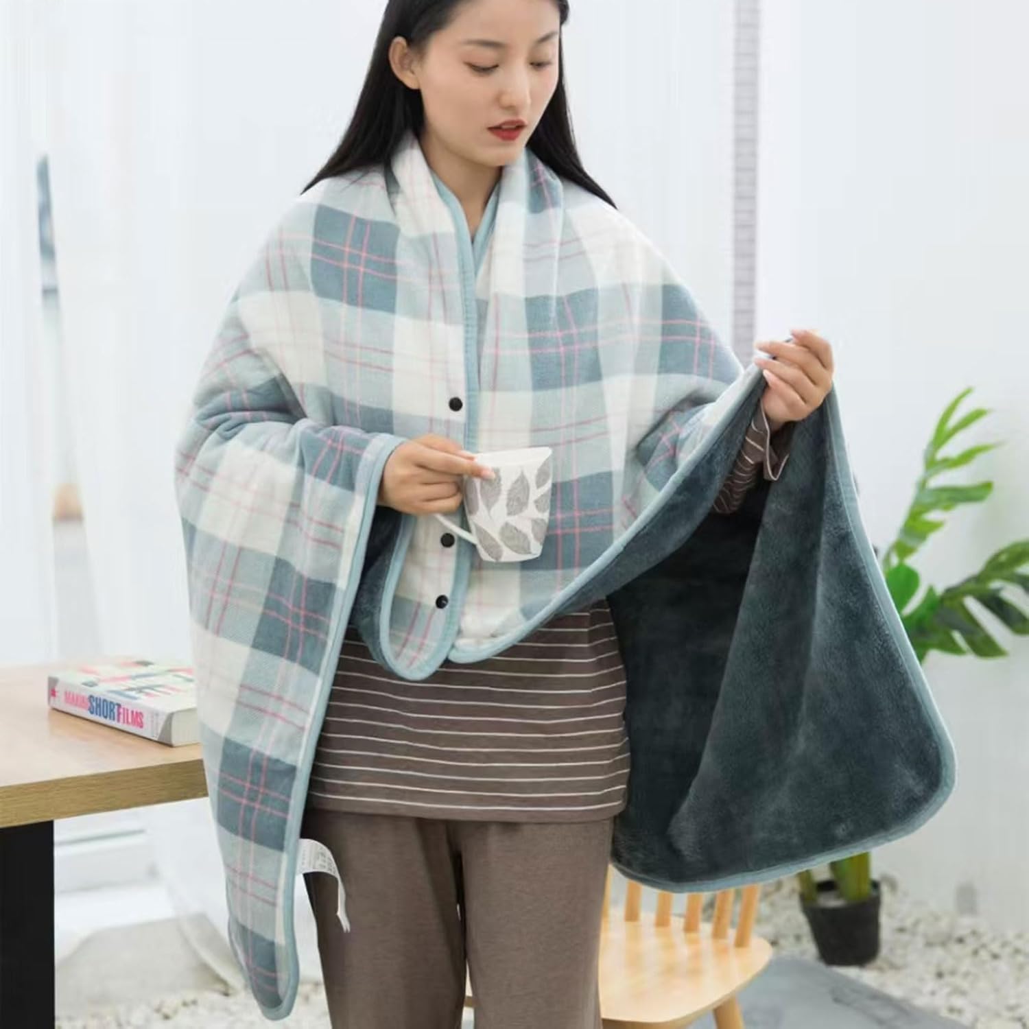 Wearable Blanket Throw Plush F - مراجعة Home Office With Sofa وسعره