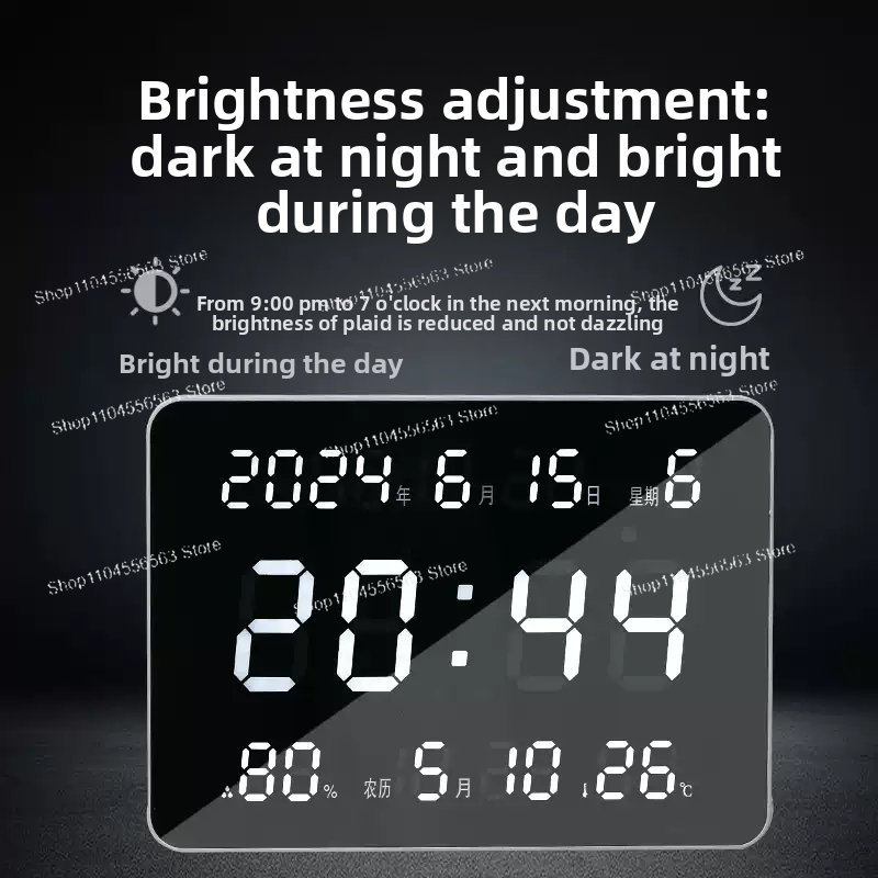 Digital Wall Clock with LED Di - مراجعة Home Office Updates وسعره