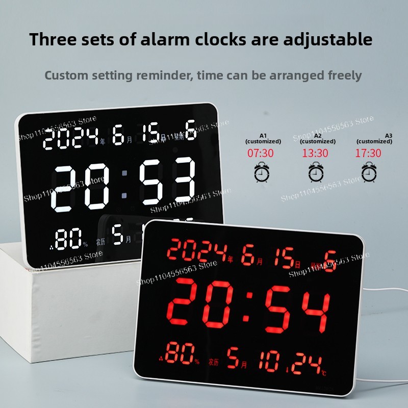 Digital Wall Clock with LED Di - مراجعة Home Office Updates وسعره