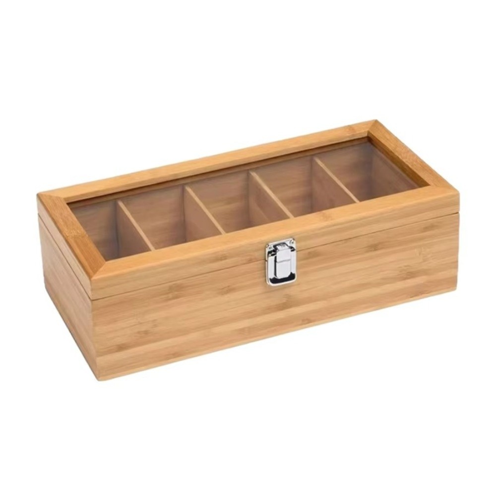 Portable Bamboo Tea bag Storag - مراجعة Home Office Bagas وسعره