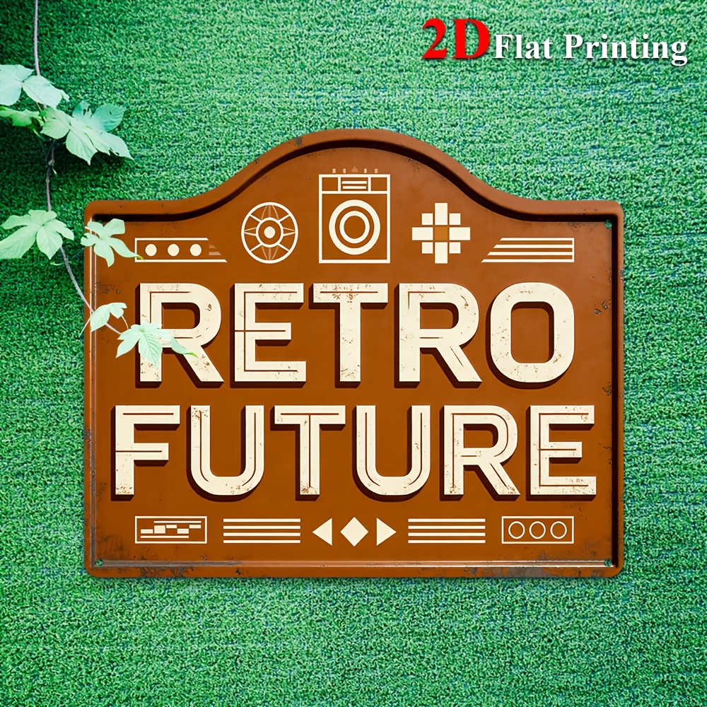 2D Flat, 1pc Vintage Futuristi - مراجعة Home Office Icon وسعره