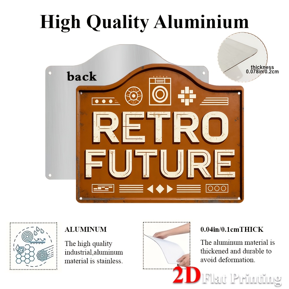 2D Flat, 1pc Vintage Futuristi - مراجعة Home Office Icon وسعره