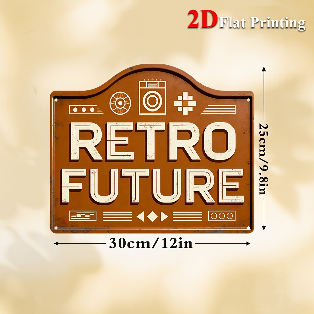 2D Flat, 1pc Vintage Futuristi - مراجعة Home Office Icon وسعره