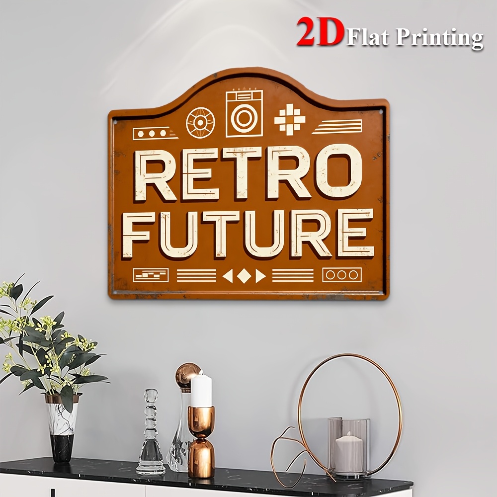 2D Flat, 1pc Vintage Futuristi - مراجعة Home Office Icon وسعره