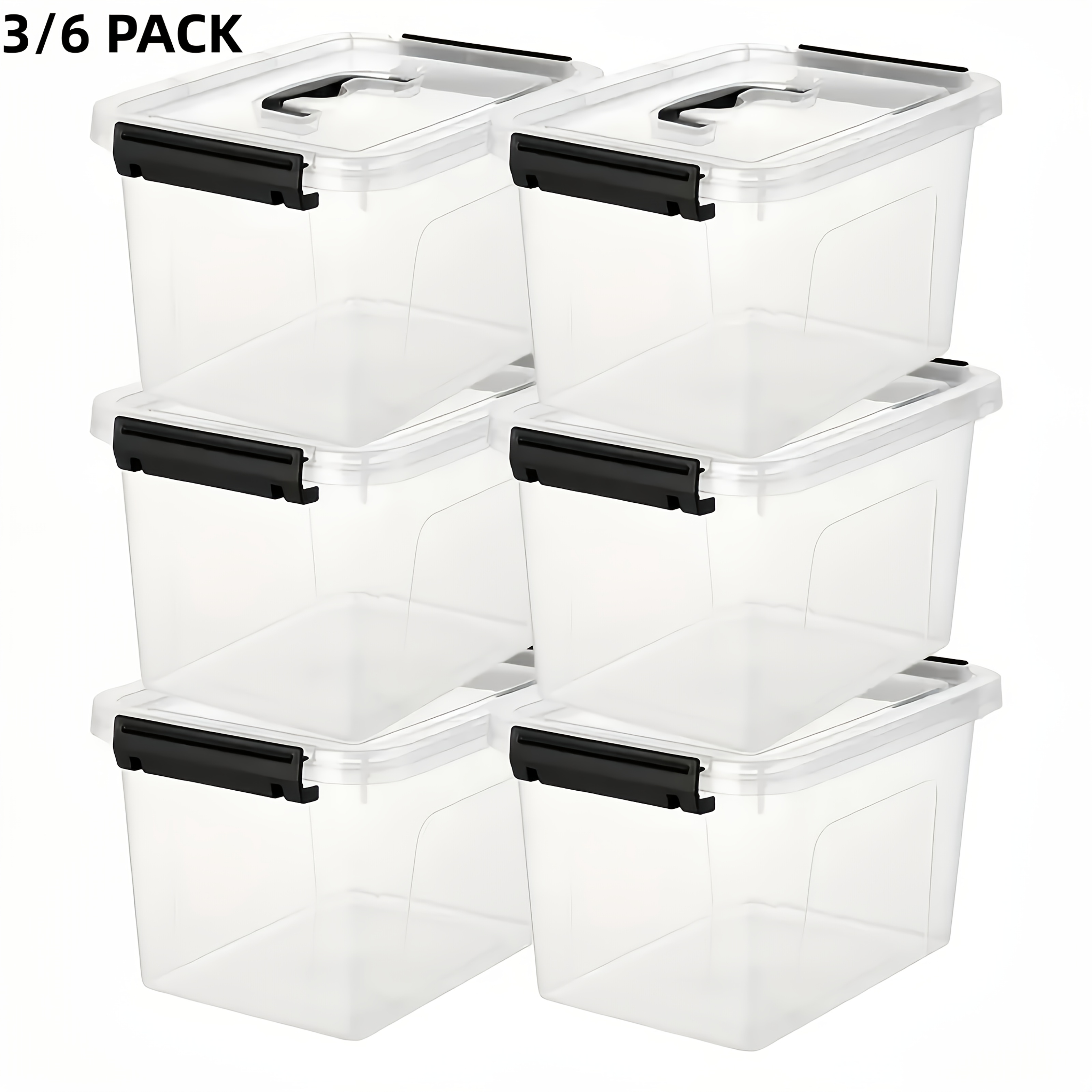3/6-Pack Clear Plastic Storage - مراجعة Home Office Design وسعره