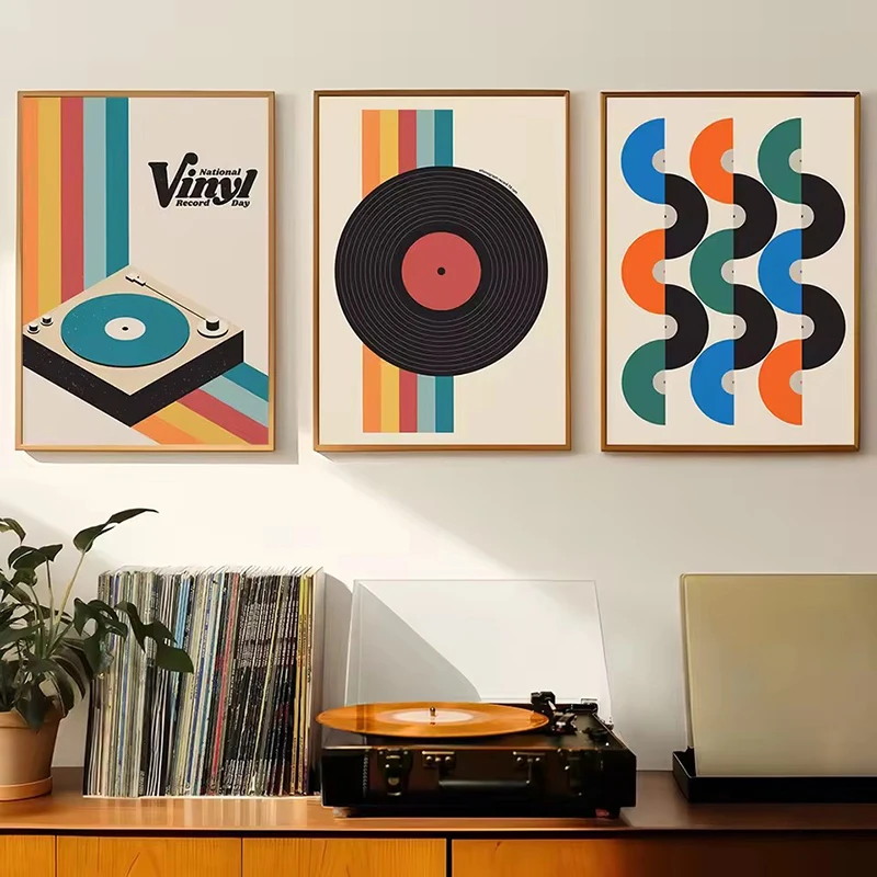 Mid Century Vinyl Record Canva - مراجعة Home Office Youtube وسعره