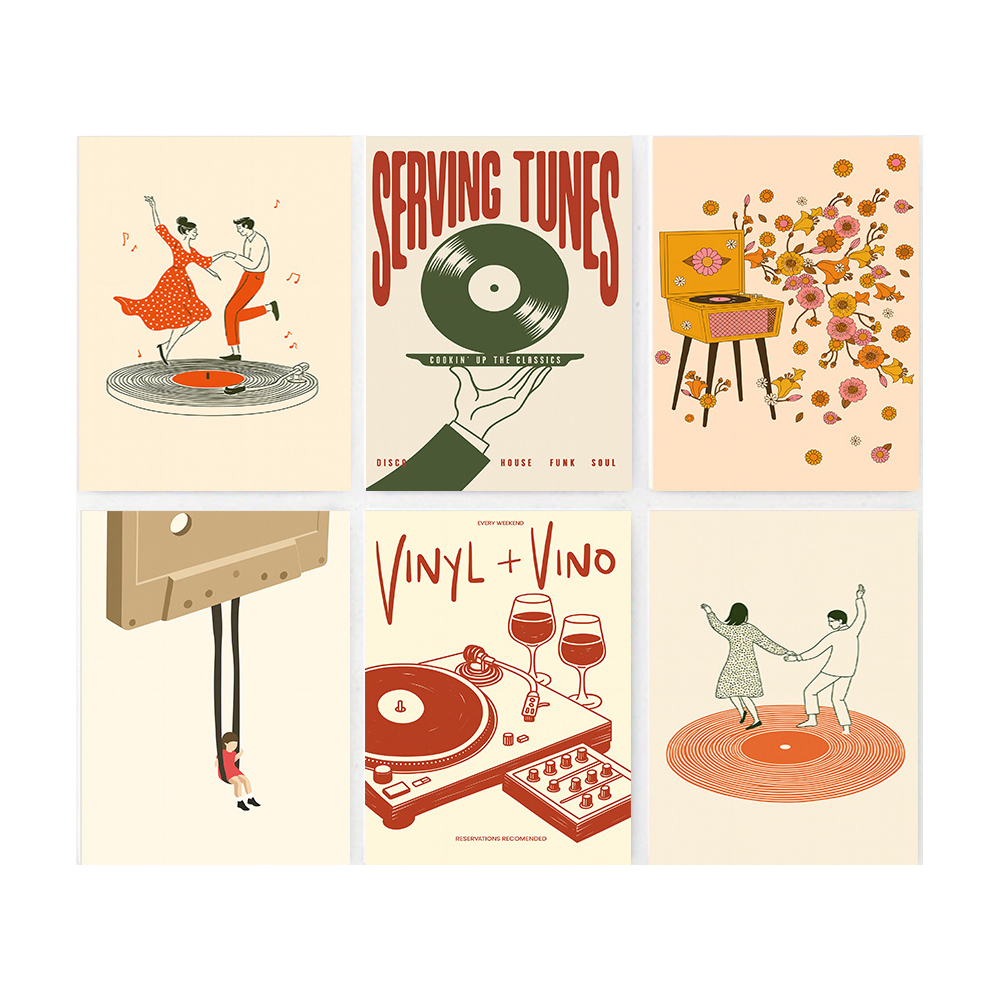 1pc Vintage Music Canvas Poste - مراجعة Home Office Youtube وسعره