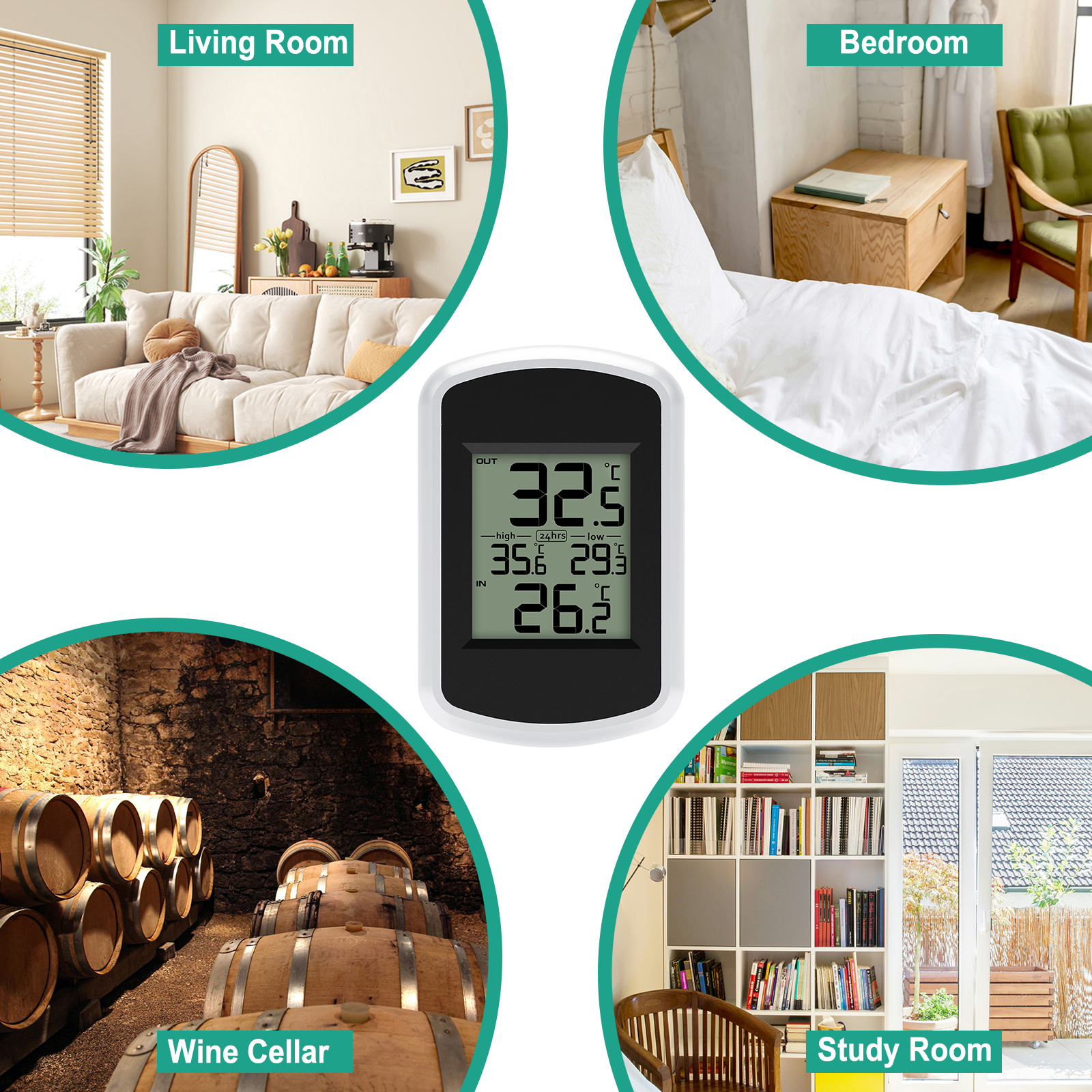 Wireless Digital Thermometer - - مراجعة Home Office Updates وسعره