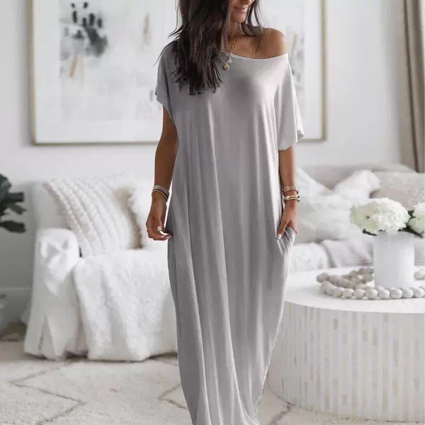 Women's Home Long Dress Summer - مراجعة Home Office 2024 وسعره