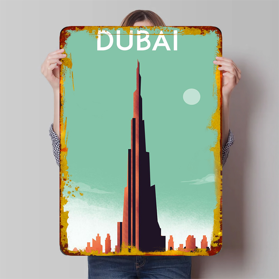 Dubai Skyline Metal Wall Art B - مراجعة Home Office Dubai وسعره