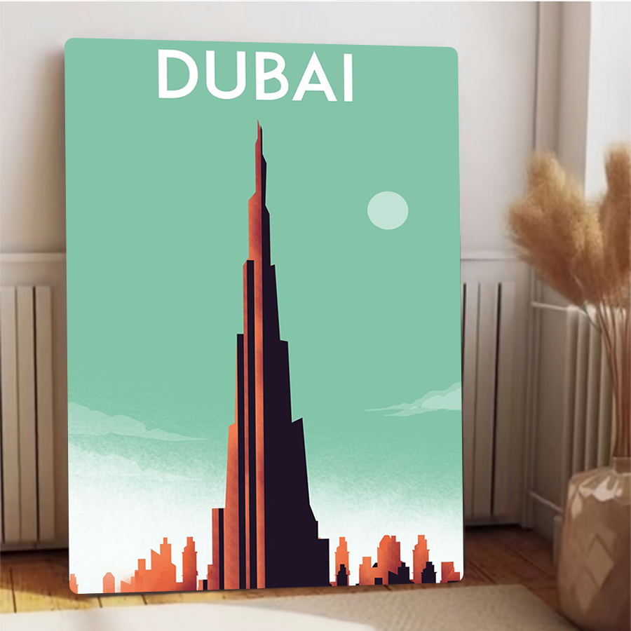 Dubai Skyline Metal Wall Art B - مراجعة Home Office Dubai وسعره
