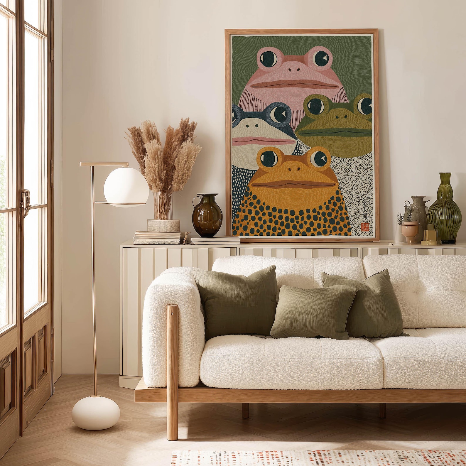 Modern Japanese Frog Art Print - مراجعة Home Office Youtube وسعره