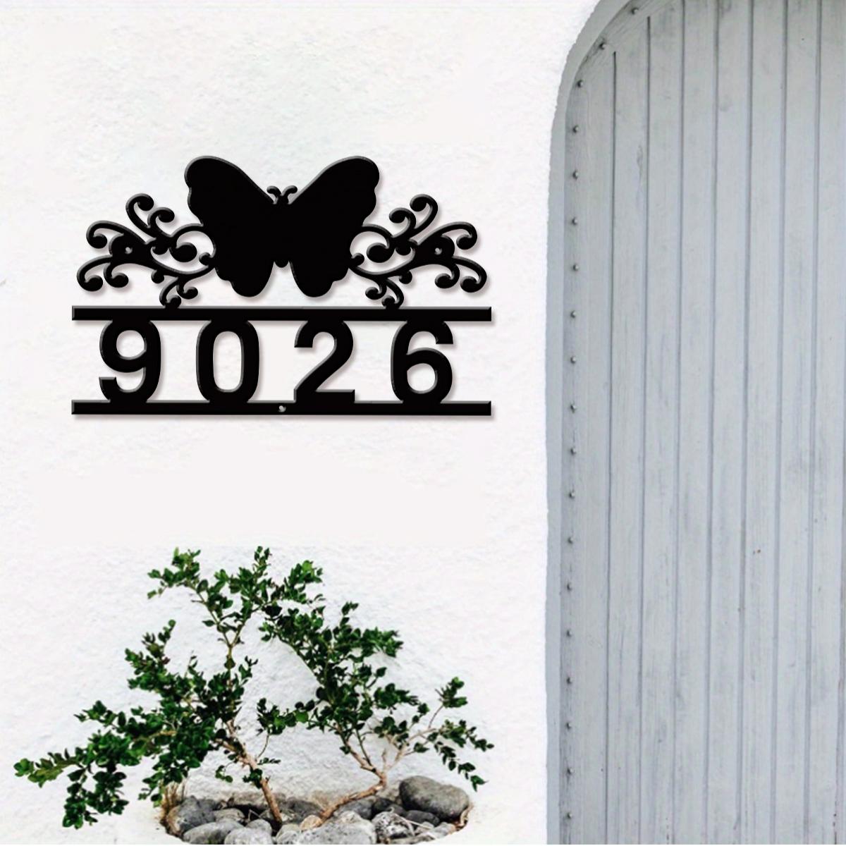 1Pc Custom butterfly Metal Str - مراجعة Address Home Office وسعره