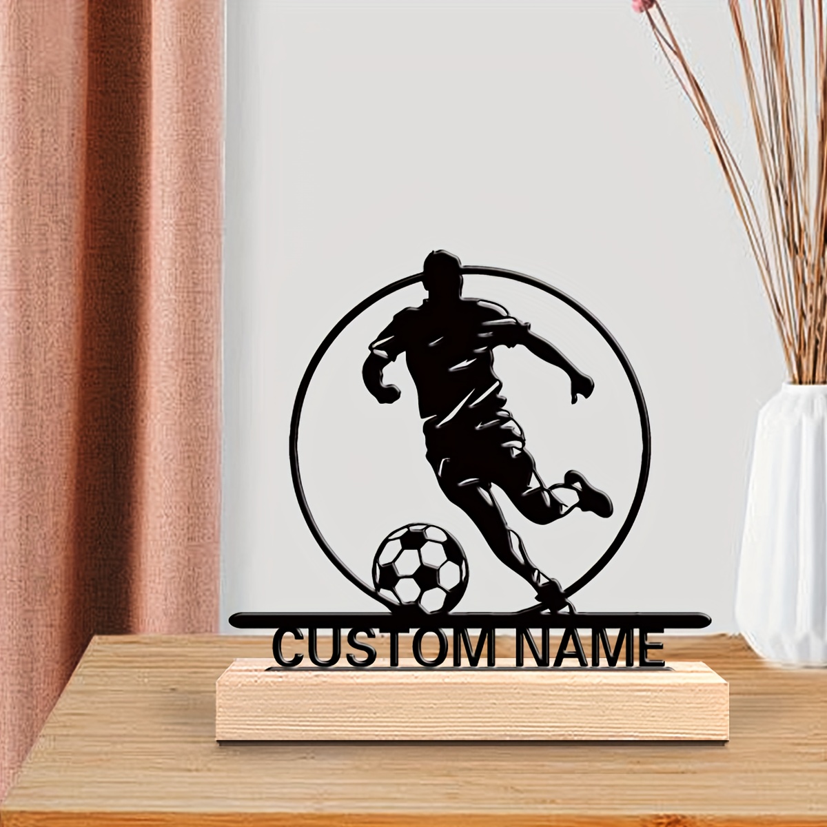 Custom Soccer Player Metal Sta - مراجعة Home Office Design وسعره