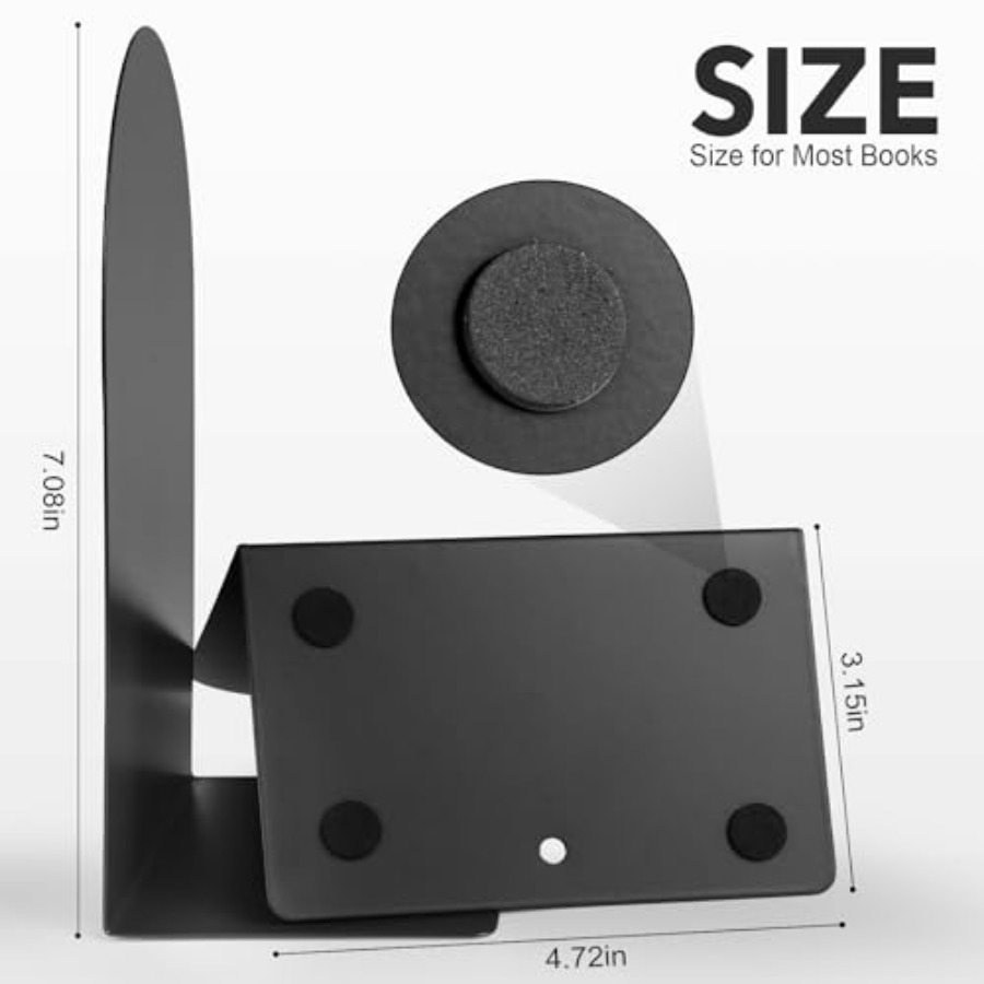 Metal Book Ends for Shelves -  - مراجعة Home Office With Bookshelves وسعره