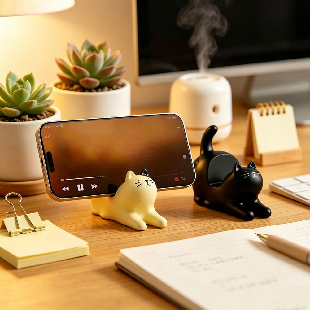 Weighted Phone Stand Cute Cat  - مراجعة Home Office With View وسعره