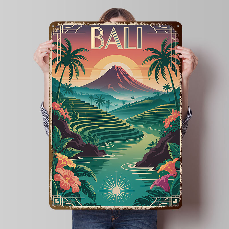Bali Travel Art Deco Style Pos - مراجعة Home Office Bali وسعره