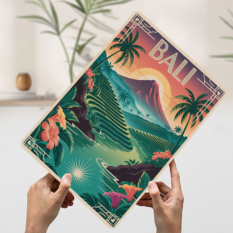 Bali Travel Art Deco Style Pos - مراجعة Home Office Bali وسعره