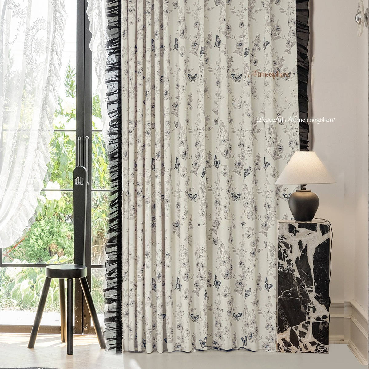 French lace living room curtai - مراجعة Home Office 2024 وسعره