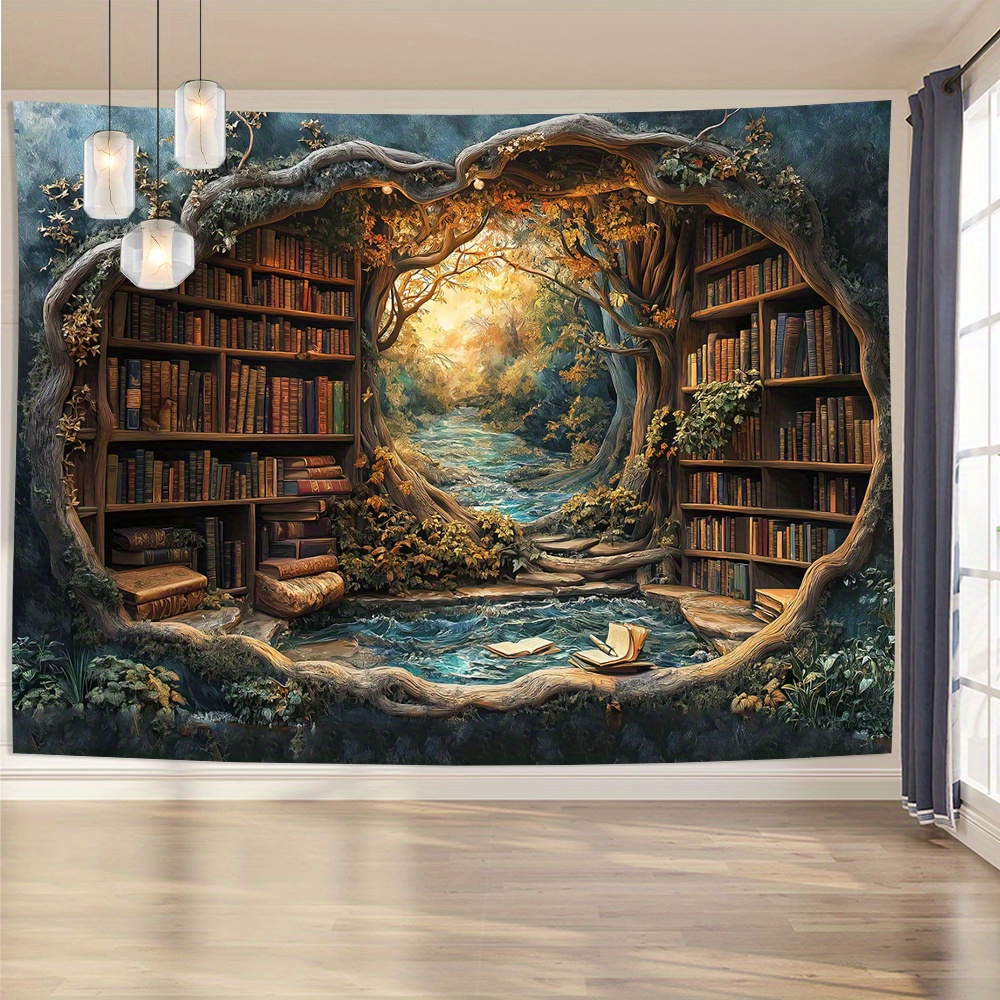 3D Magic Forest Bookshelf Tape - مراجعة Home Office With Bookshelves وسعره